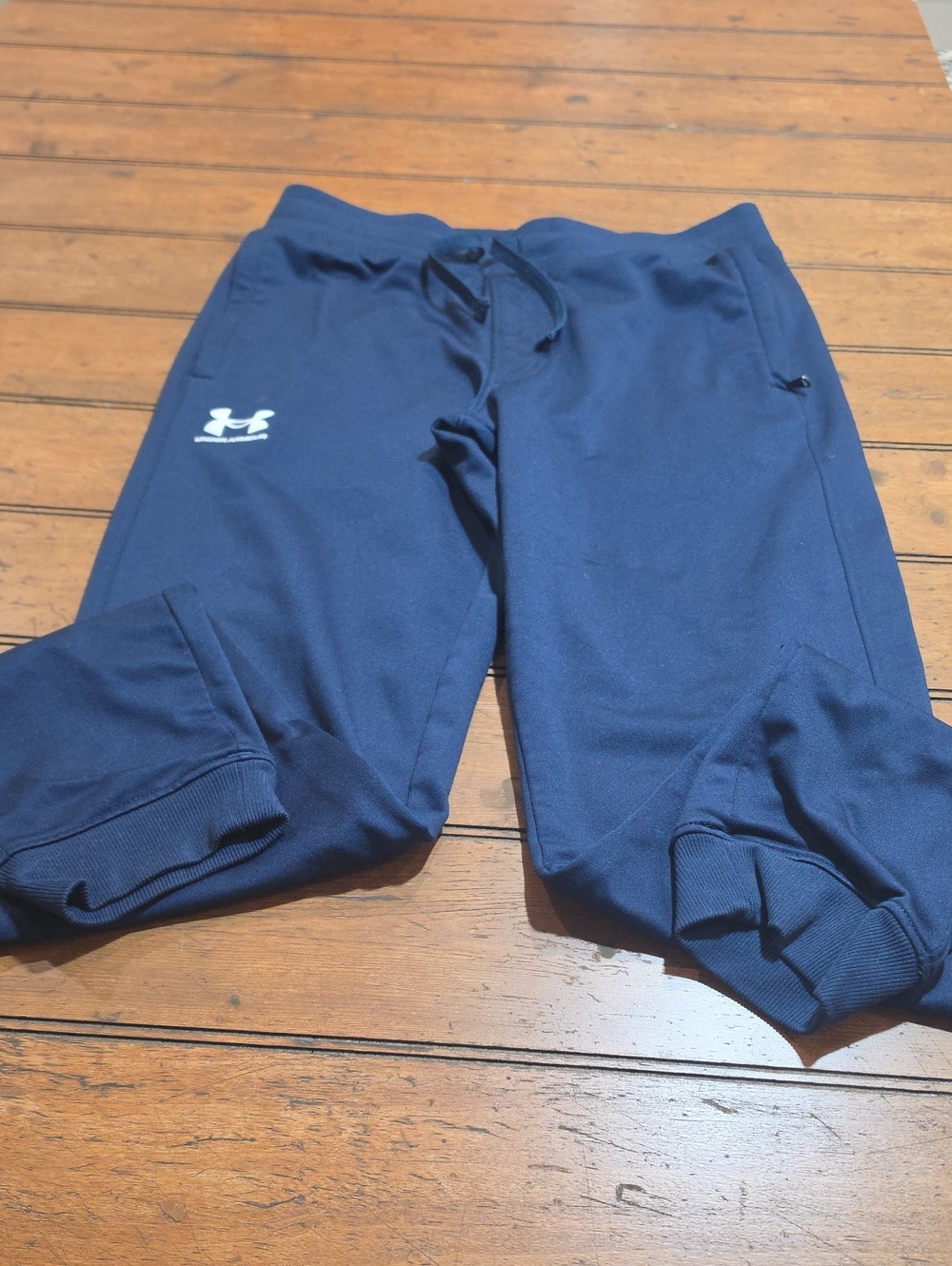Under Armour Boys Navy Jogger Sweatpants with Logo